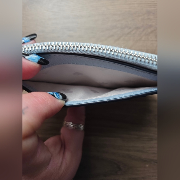 Kate Spade Light Blue Leather Keychain Wallet - Picture 3 of 7
